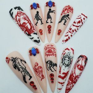 Halloween XXLong Stiletto Press on Nails